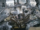 ジャガー XJ X350 XJR エンジンオイル漏れ修理